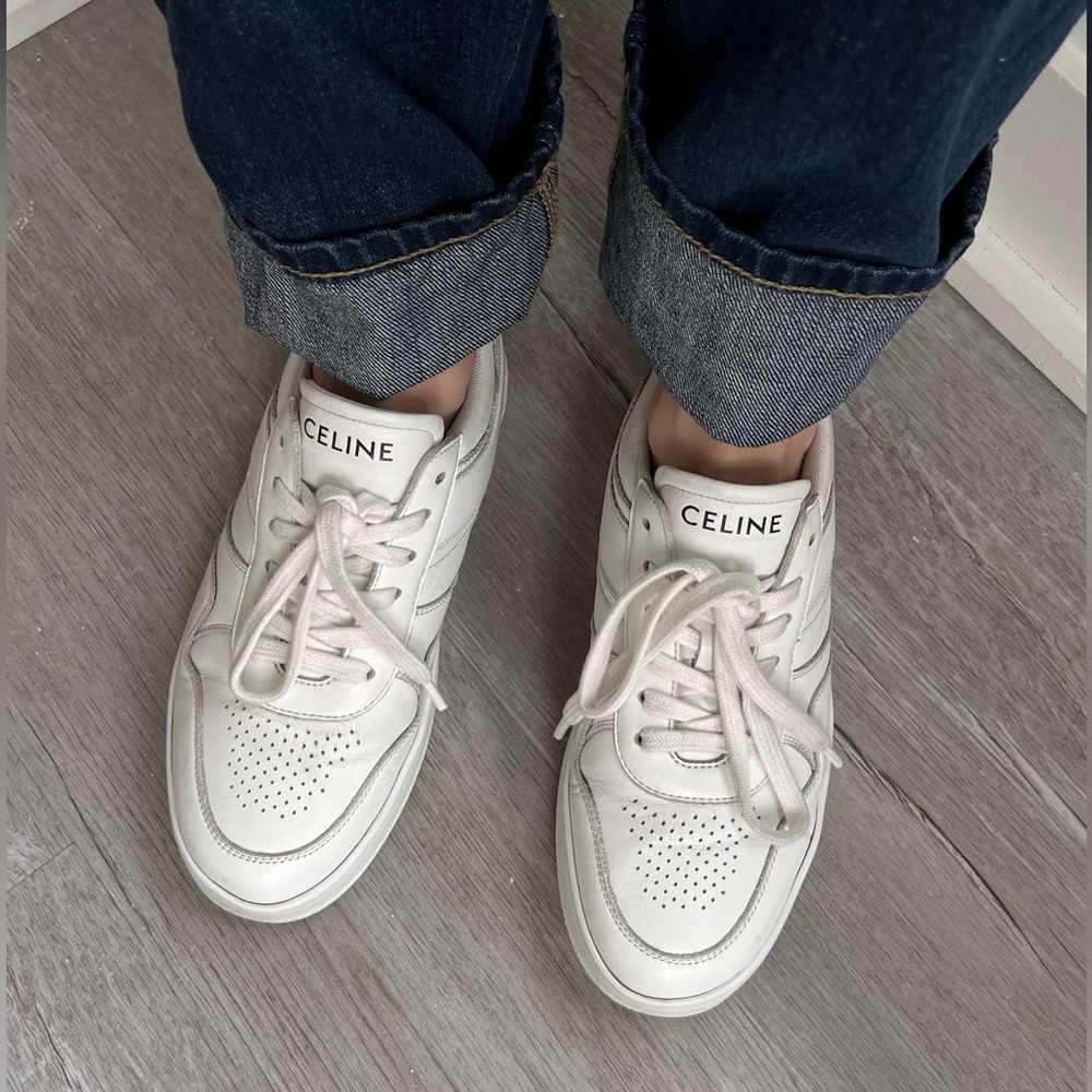 Celine TRAINER LOW LACE-UP SNEAKER IN CALFSKIN